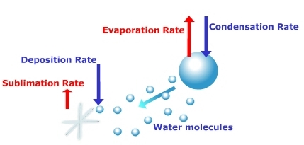 Growth of ice crystals by deposition